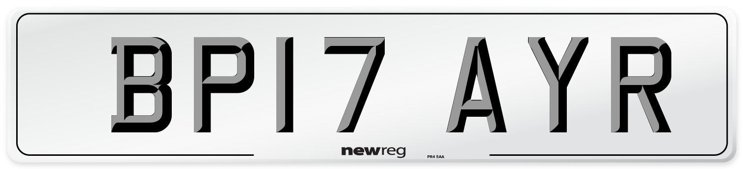 BP17 AYR Number Plate from New Reg